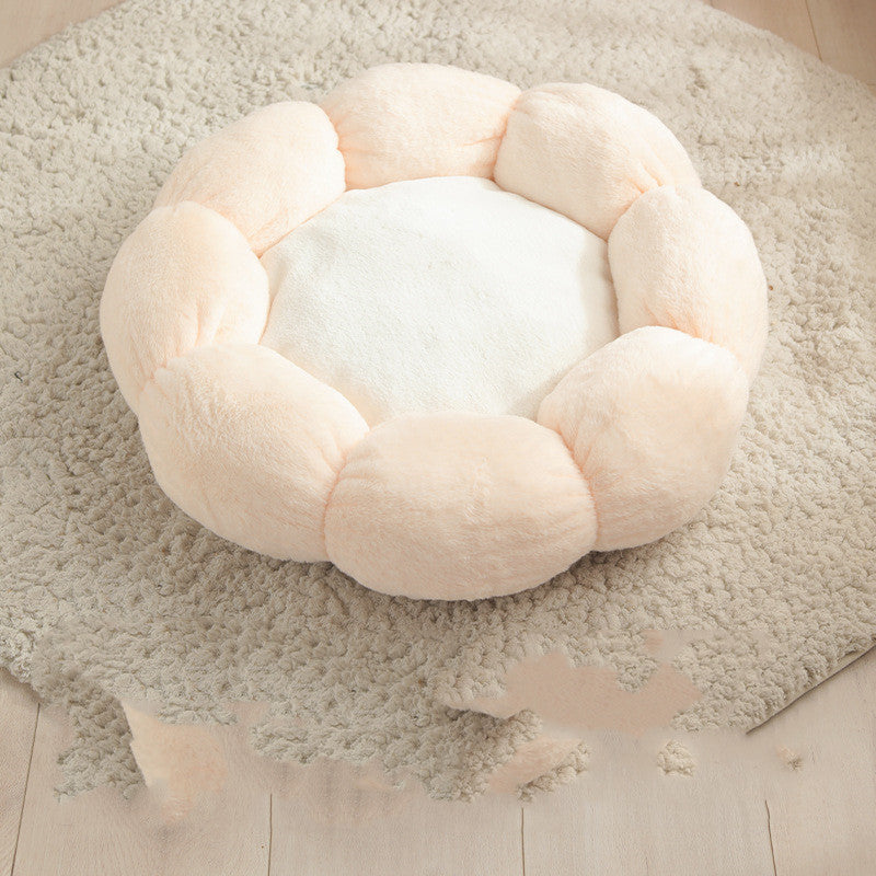 Pet Bed Mat New Pet Soft Dog Cat Blanket Flower Shaped Doghouse