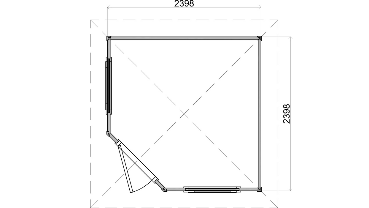 Lugarde Select - Padstow Pyramid Roof Prima Summerhouse 240x240cm
