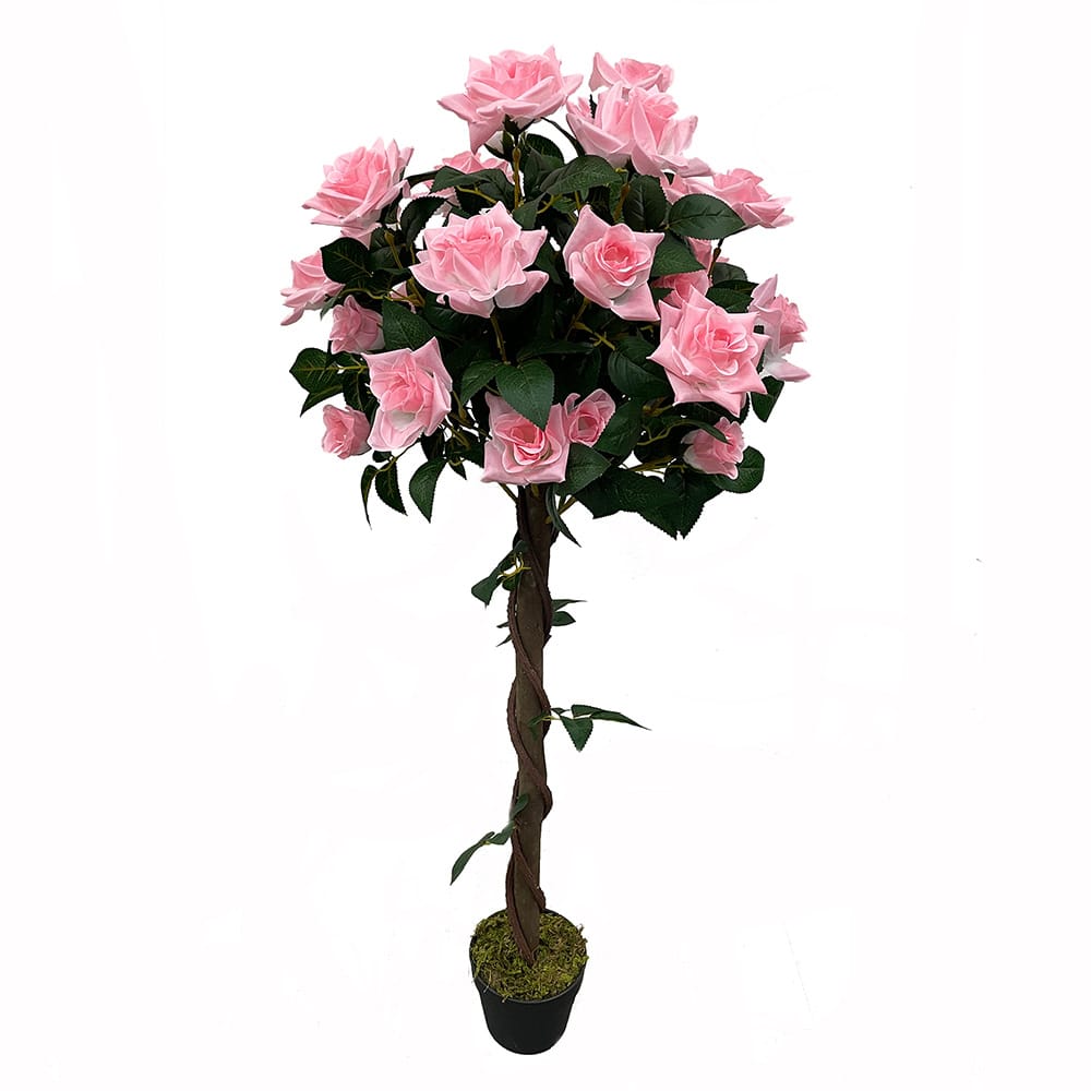 Artificial Pink Rose 120cm