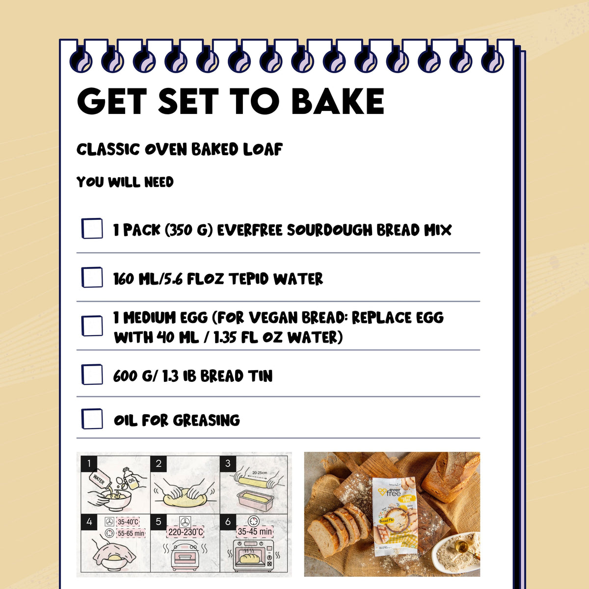 EverFree Gluten-Free Bread Mix (Sourdough) 350g - Pack of 3