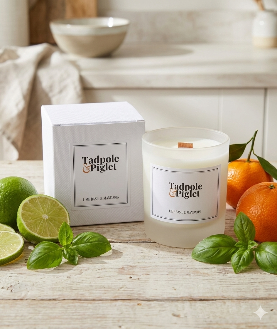 Lime, Basil & Mandarin Scented Candle