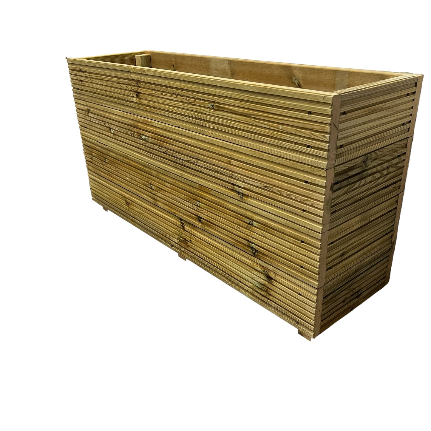 Tall 4 ft Long Wooden Decking Planter – 120 × 35 × 63 cm