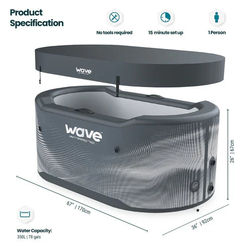 Wave Antarctic | Drop Stitch Ice Bath | Black