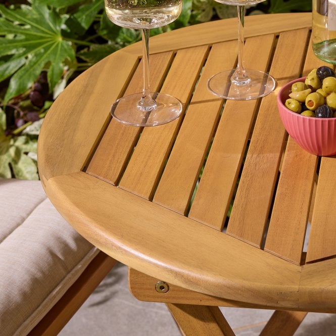 Ashdown Folding Bistro Set With Cushions