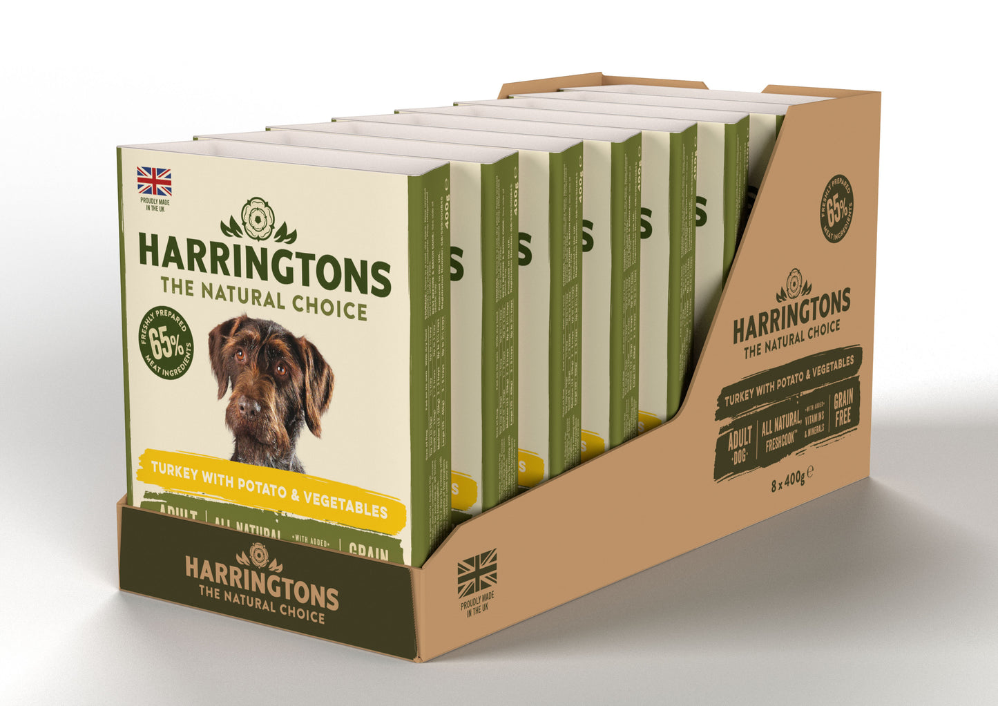 Harringtons Wet Turkey & Potato Dog Food Trays 400g