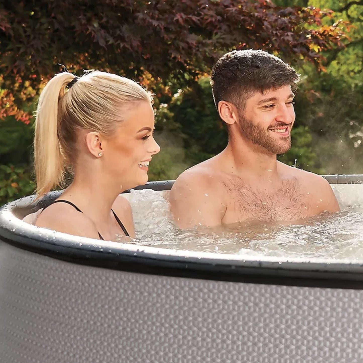 WaveSpa Ontario Round Drop Stitch Hot Tub | Herringbone