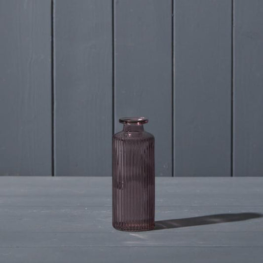 Amethyst Glass Bottle D5.2 x H13.2cm