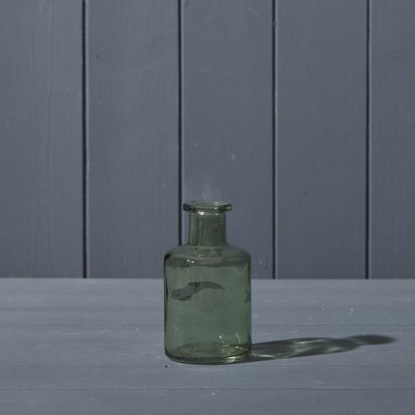 Vintage Green Glass Bottle D6.8 x H11.8cm Weight-186g