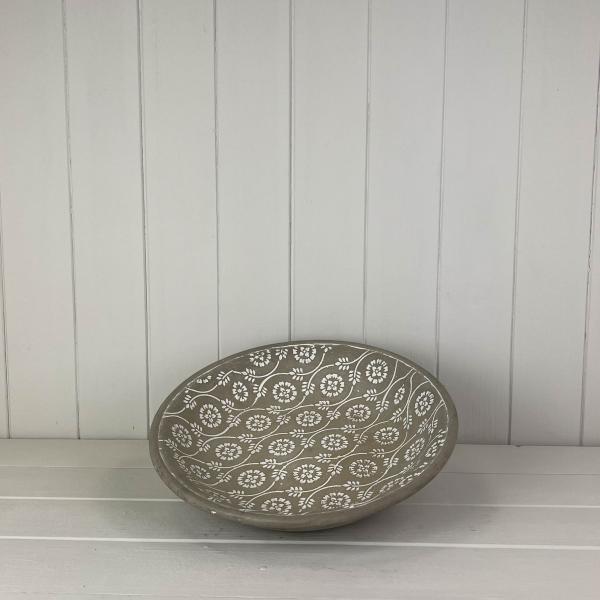 Large Patterned Concrete Plate e D30 x H6 cm