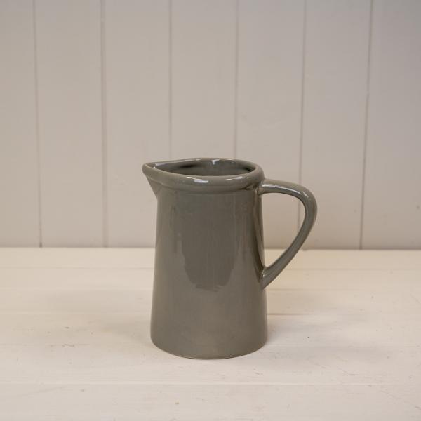 Large Grey Ceramic Jug TD10.5cm H18cm B14.8cm