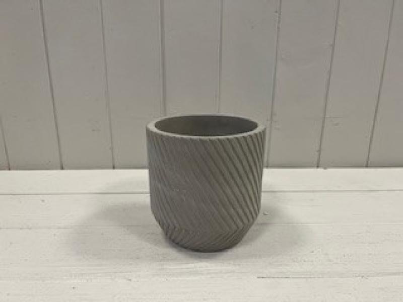 12cm Cylinder Diagonal Grid Pot