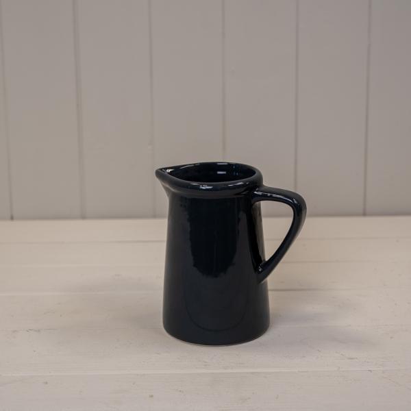 Medium Midnight Blue Ceramic Jug TD8cm H14cm B11.5cm