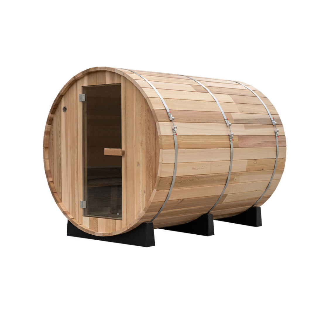Fonteyn Barrel Sauna Red Cedar Panorama 1800–2400