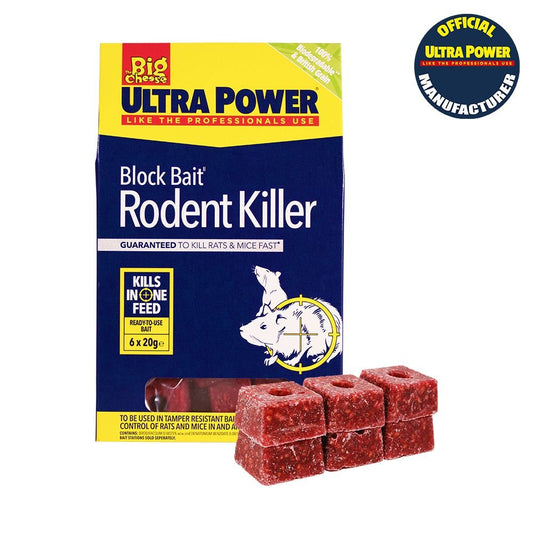Big Cheese Ultra Power Block Bait2 Rodent Killer 20g