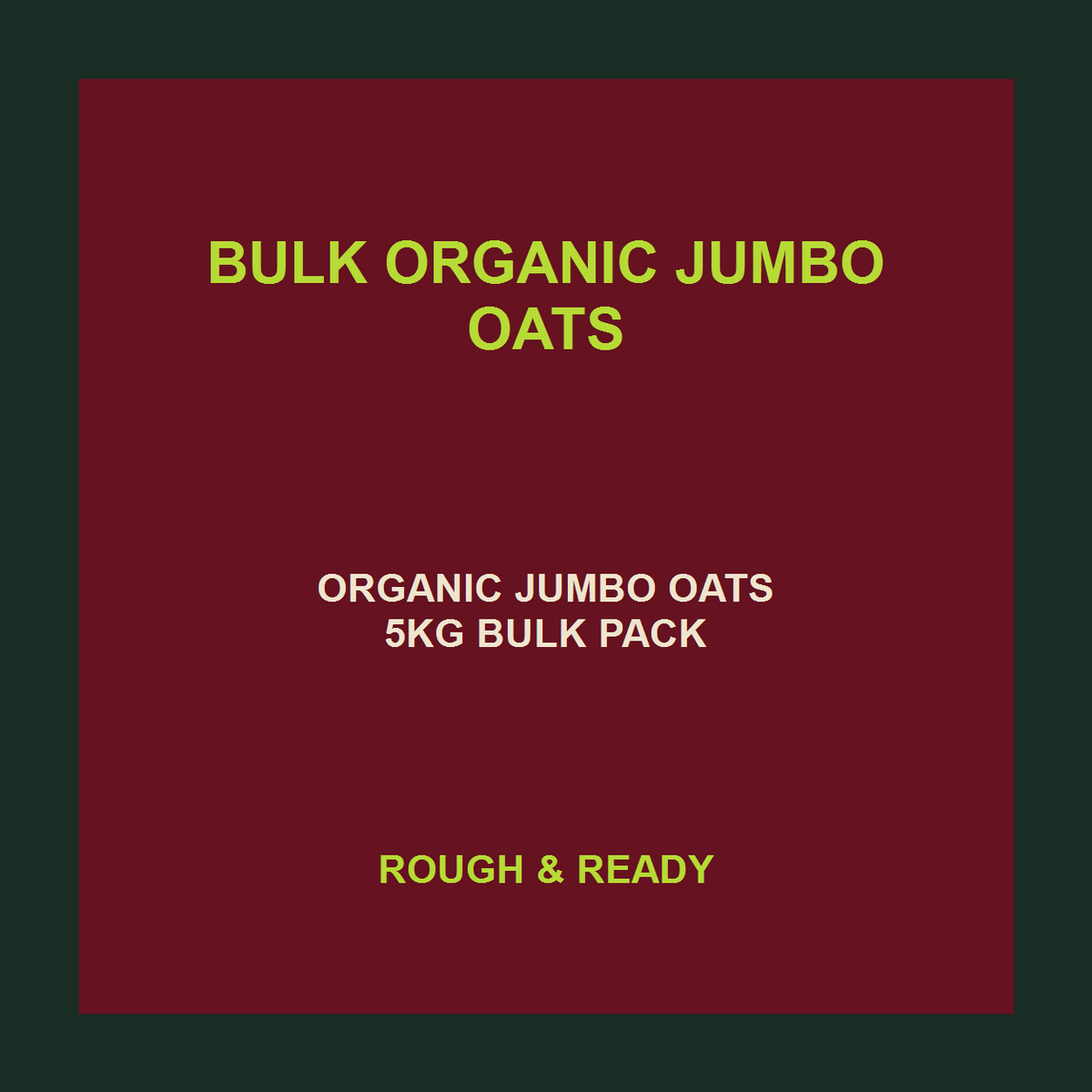 Infinity Foods Bulk Organic Gluten Free Jumbo Oats