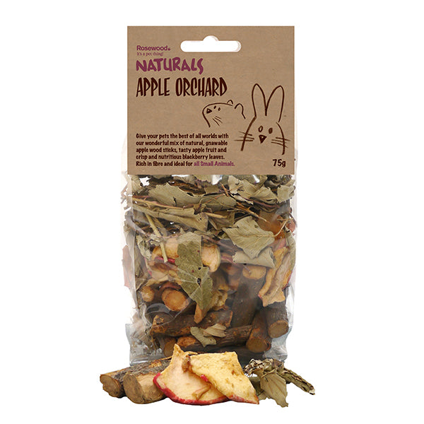 Apple Orchid mix of natural, gnawable apple wood sticks