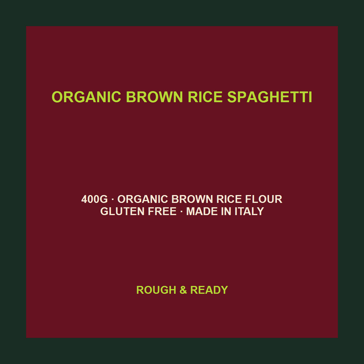 Freee Gluten Free Organic Brown Rice Spaghetti