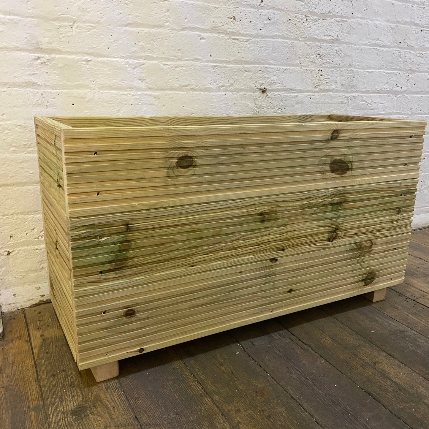 Large Wooden Decking Planter – Triple-Board 88 × 35 × 48 cm