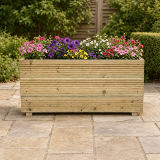 1 meter Wooden Decking Planter – Triple-Board 100 × 35 × 48 cm