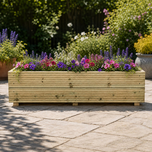 4ft (120 cm) Wooden Decking Planter – 120 × 35 × 33 cm