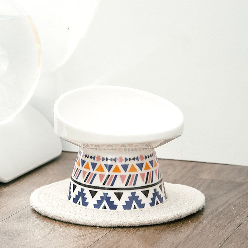 Ceramic cat bowl to protect the single bowl cat