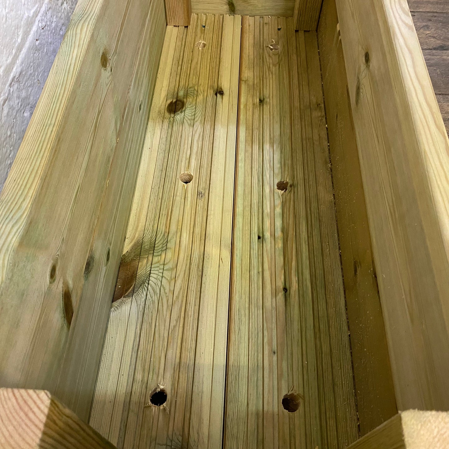Large Wooden Decking Planter – 88 × 35 × 33 cm