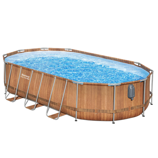 Bestway 20ft x 12ft x 48" Oval Steel Pro MAX™ Comfort Jet Above Ground Swimming Pool, Filter Pump & Accessories