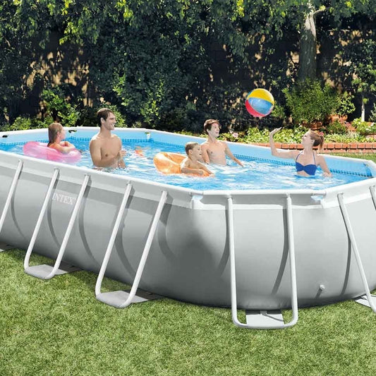 Intex 16' 6" x 9' x 48" Prism Frame™ Oval Above Ground Swimming Pool with Filter Pump and Accessories