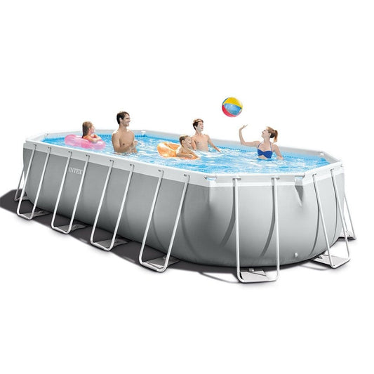 Intex 20ft x 10ft x 48" Prism Frame™ Oval Above Ground Swimming Pool with Filter Pump and Accessories