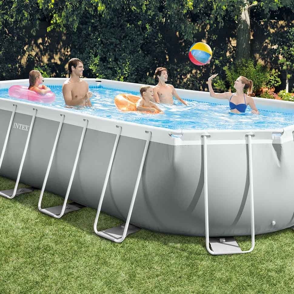Intex 20ft x 10ft x 48" Prism Frame™ Oval Above Ground Swimming Pool with Filter Pump and Accessories