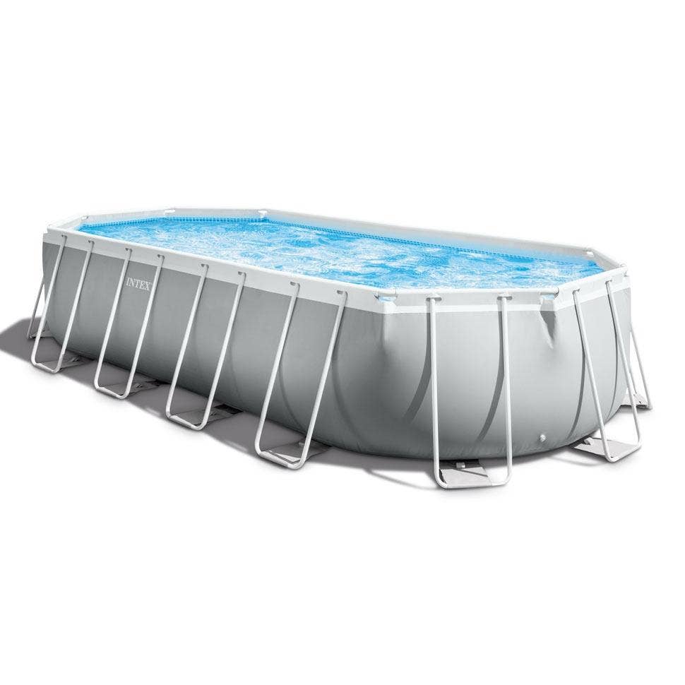 Intex 20ft x 10ft x 48" Prism Frame™ Oval Above Ground Swimming Pool with Filter Pump and Accessories