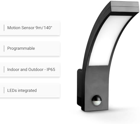 SEBSON Outdoor Lights Mains Powered IP65 - Pack of 2 - Outdoor Garden Lights with PIR Motion Sensor, LED Wall Lights 15W, Cool White, 1000lm, Security Lights for Outside