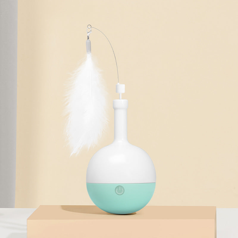 Cat Toys For Indoor Cats Ultra Quiet Interactive Cat Toy Random Moving Auto Matic Cat Feather Toy For Bored  Cats Auto Timer Off Rechargeable Smart Cat Toys