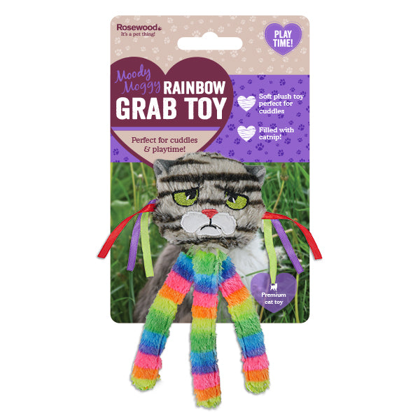 Moody Moggy Rainbow Grab Toy