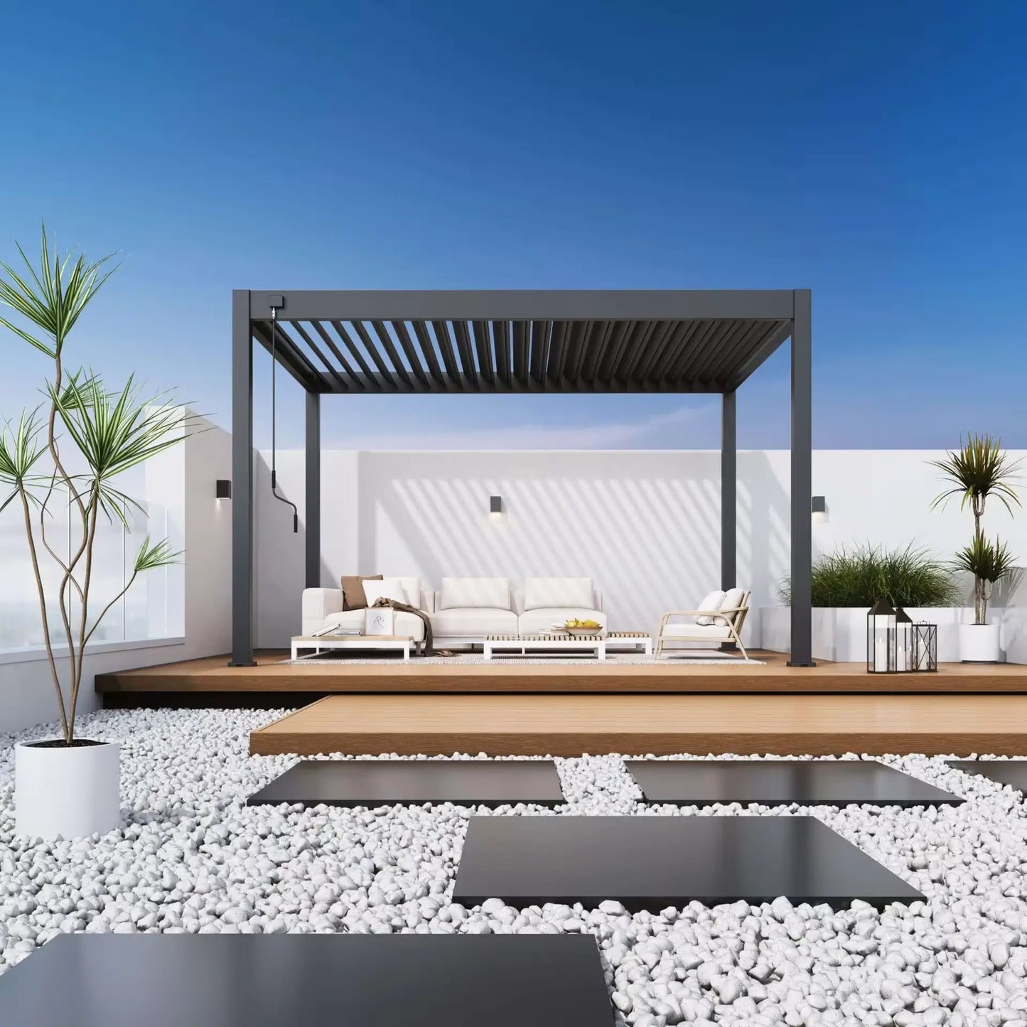 Modena Aluminium Pergola 4m x 3m Free Standing