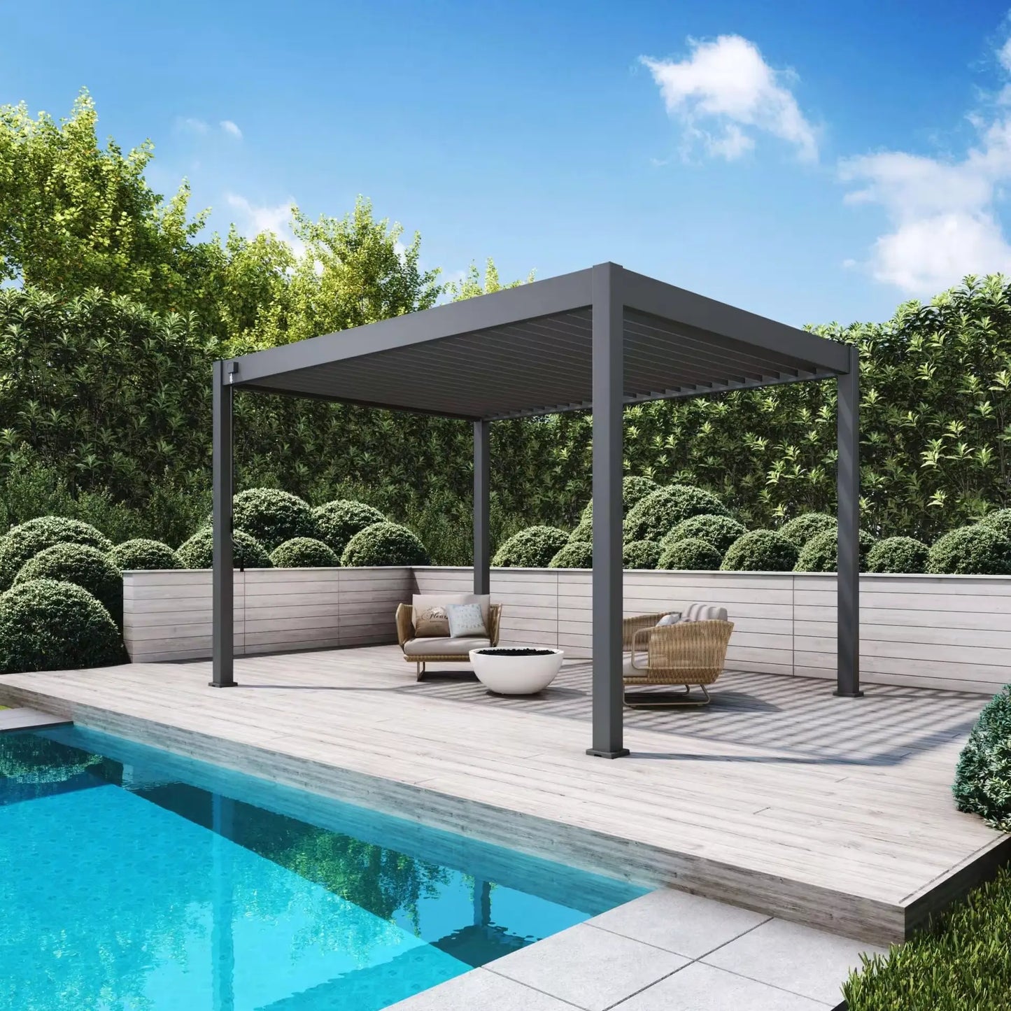 Modena Aluminium Pergola 4m x 3m Free Standing