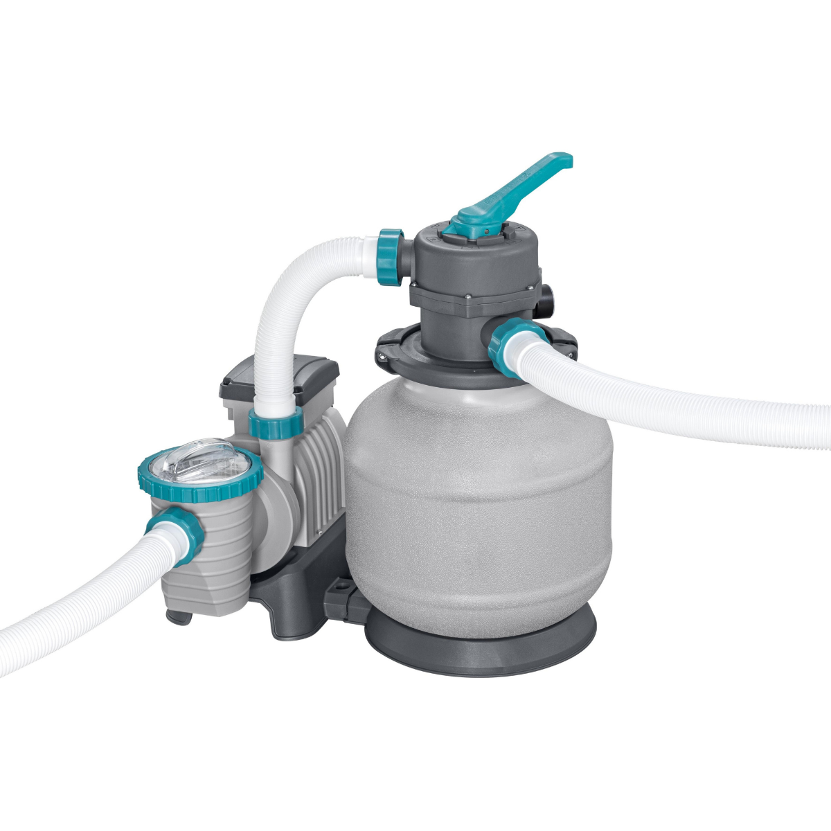 Bestway 31ft 4" x 16ft x 52" Rectangular APX 365 Above Ground Swimming Pool, Polysphere Filter Pump & Accessories