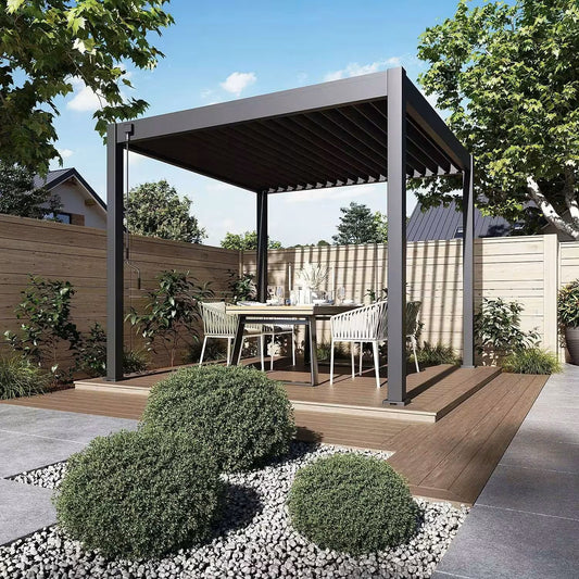 Modena Aluminium Pergola 3m x 3m Free Standing