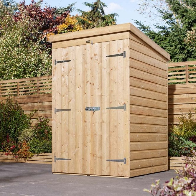 Rowlinson 4' x 4' Premier Shiplap Windowless Double Door Pent Shed