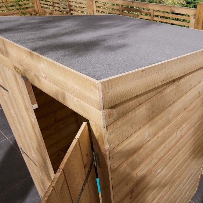 Rowlinson 4' x 4' Premier Shiplap Windowless Double Door Pent Shed