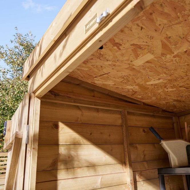 Rowlinson 4' x 4' Premier Shiplap Windowless Double Door Pent Shed