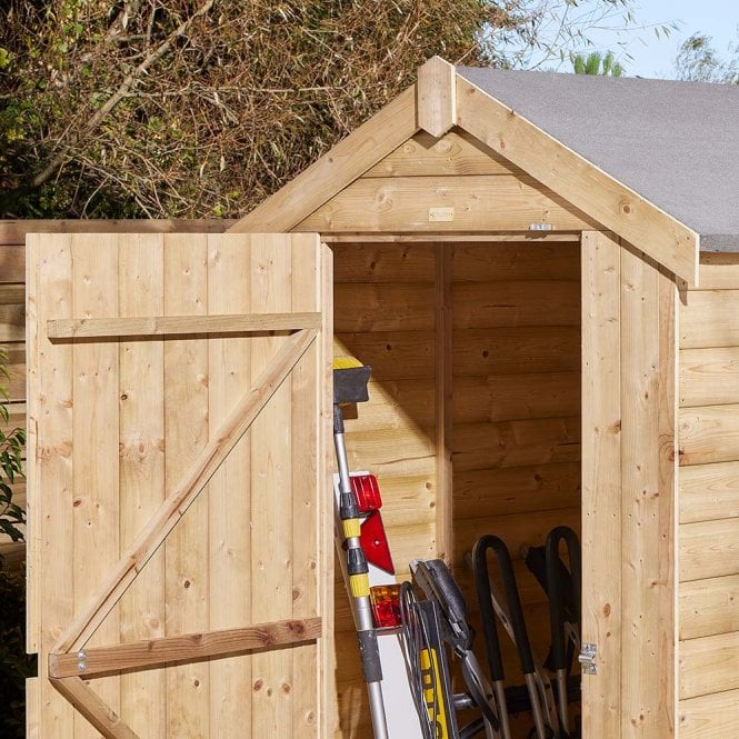 Rowlinson 4' x 4' Premier Shiplap Windowless Single Door Apex Shed