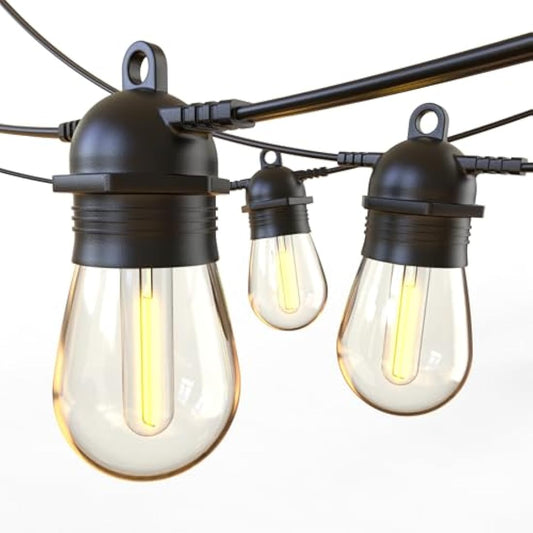 Outdoor String Lights, GlobaLink 101FT/31M S14 LED Outdoor Garden Lights, IP65 Waterproof Festoon Outdoor Lights 2700k 30+2(Spare) Bulbs for Outside Patio Terrace Yard Wedding Party Decor- Connectable