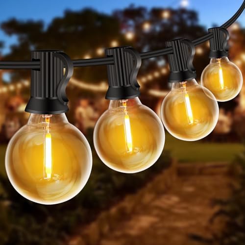 ZYRIVON Outdoor Lights Mains Powered, 20M/66Ft 30+2 LED Garden Lights, Shatterproof Waterproof Outside Lights, Warm White String Lights for Garden, Yard, Wedding, Christmas, Gazebo, Fence, Roof, Party
