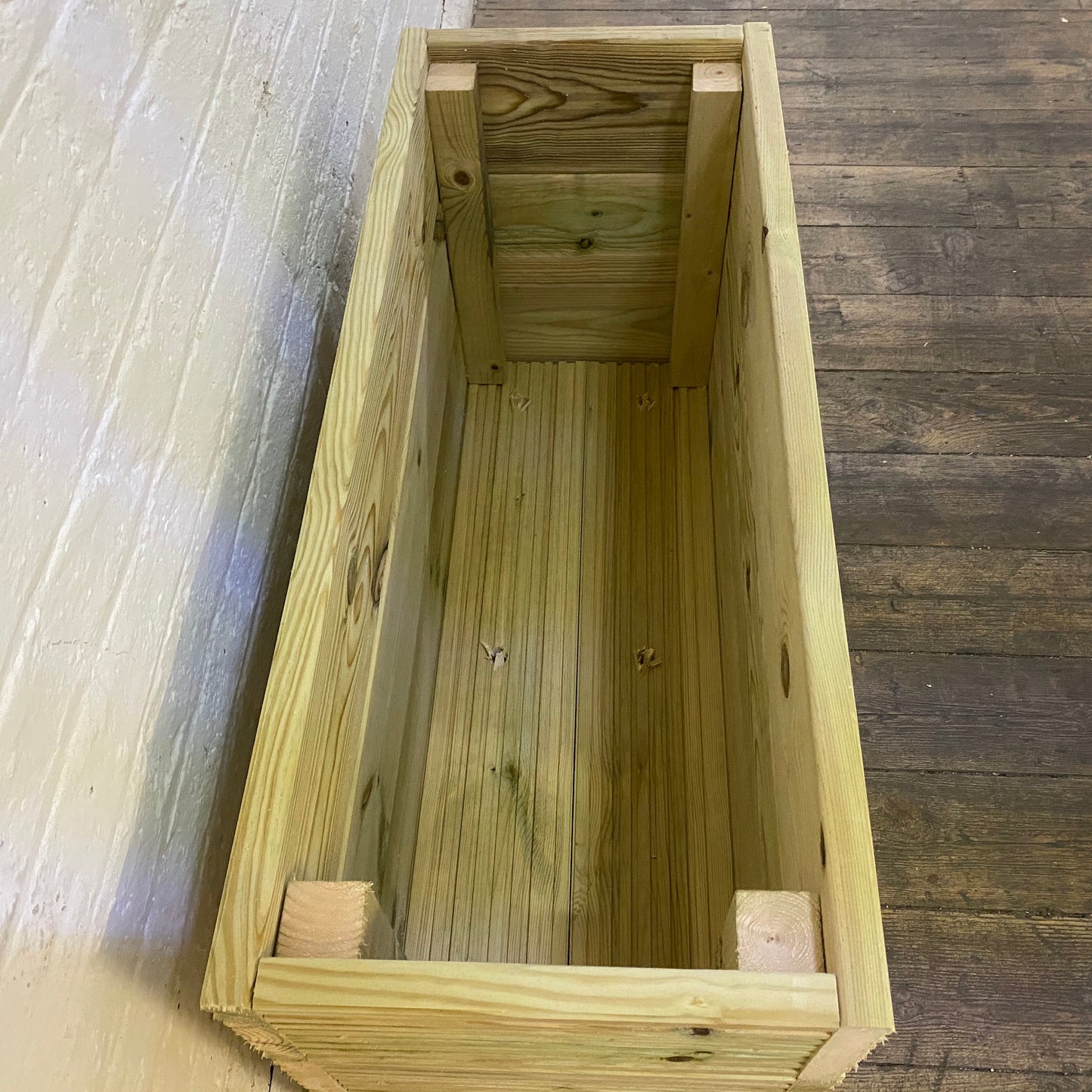 Large Wooden Decking Planter – Triple-Board 88 × 35 × 48 cm