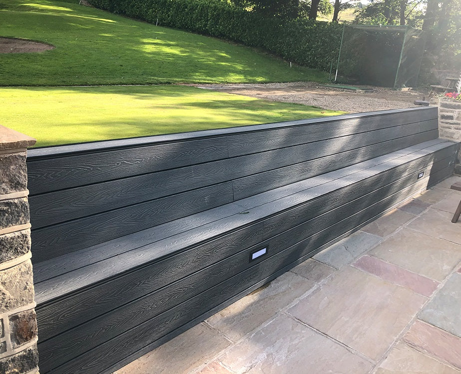 Triton Composite Decking Board – Black | Affordable Uncapped WPC Deckin