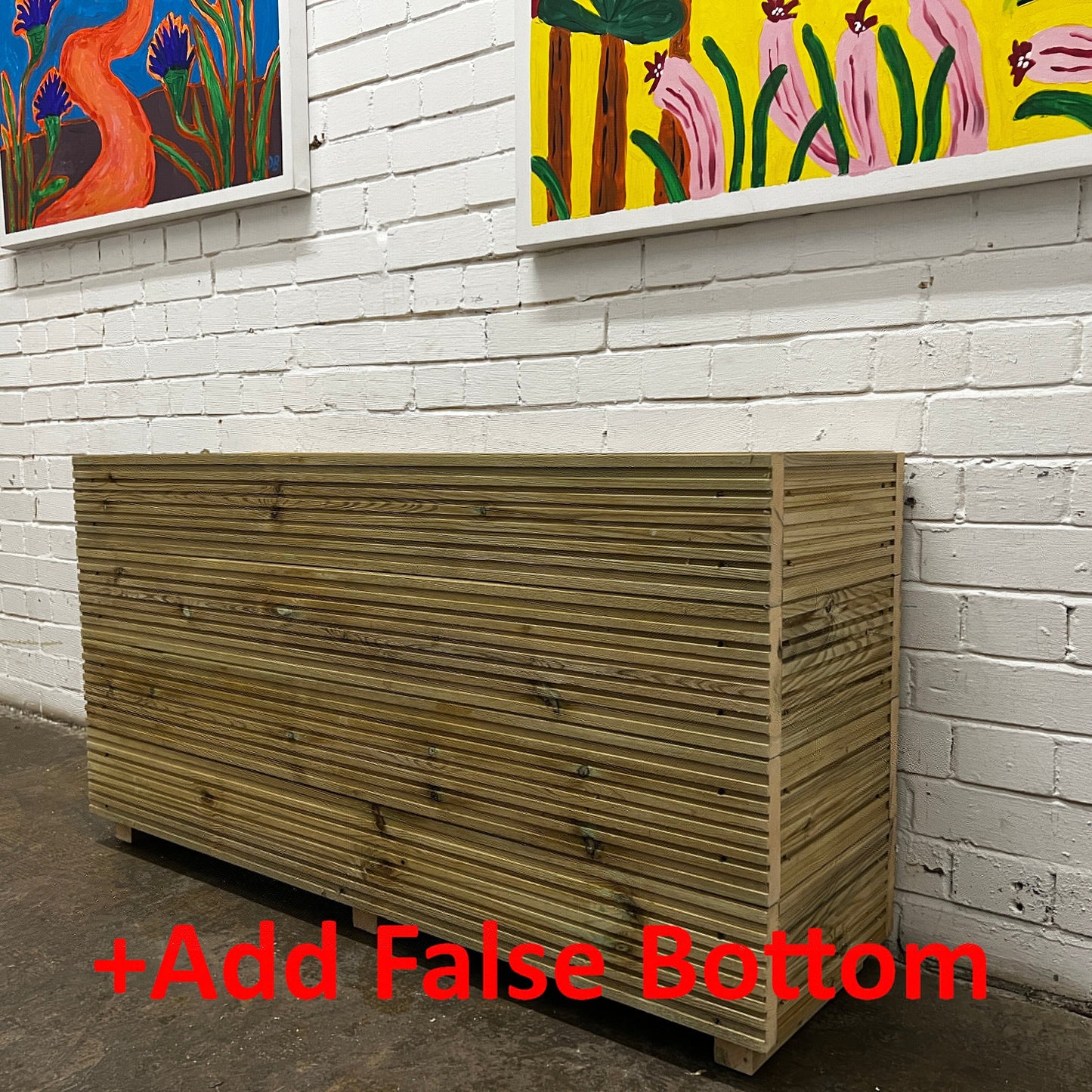 Tall 1-Meter Wooden Decking Planter – 100 × 35 × 63 cm