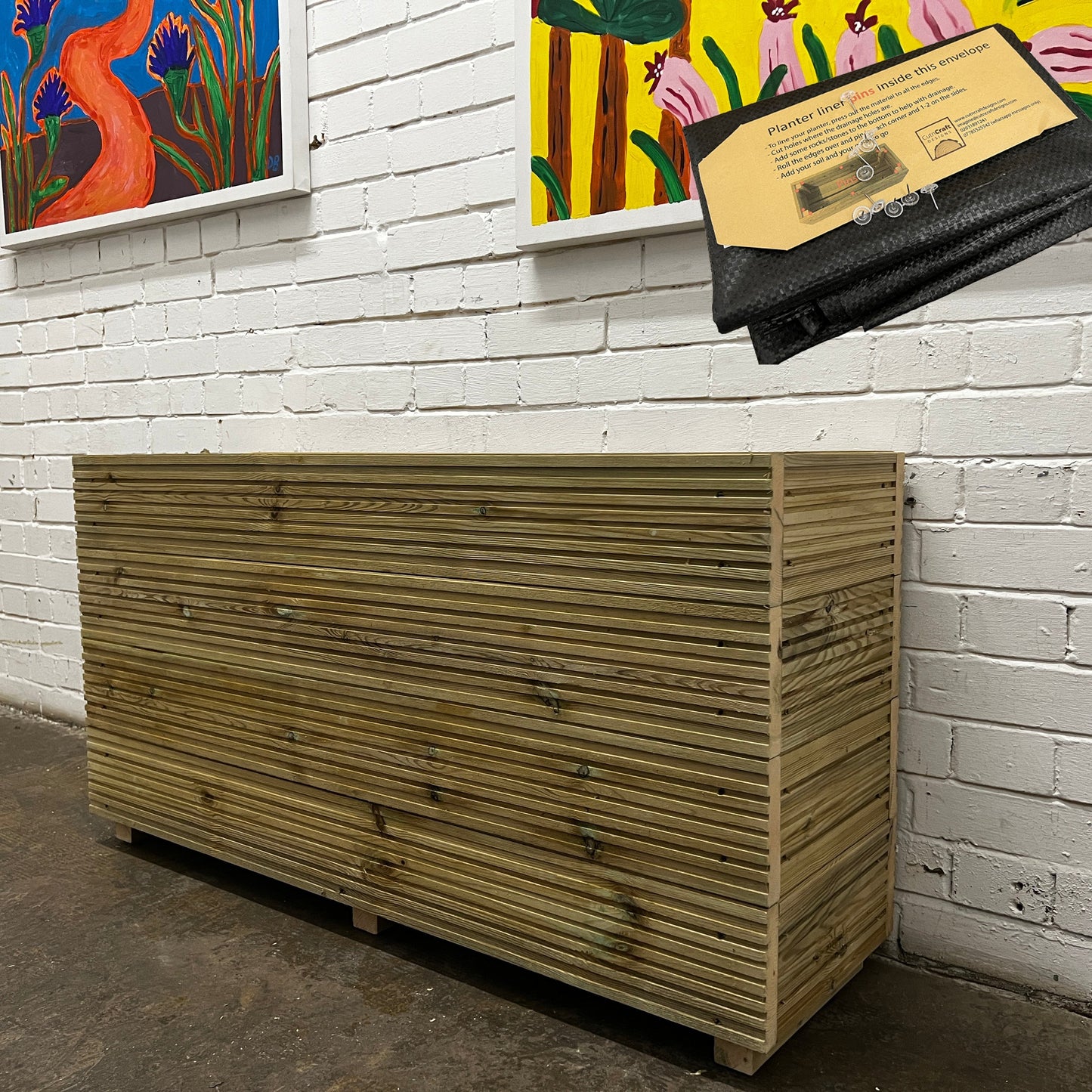Tall 1-Meter Wooden Decking Planter – 100 × 35 × 63 cm