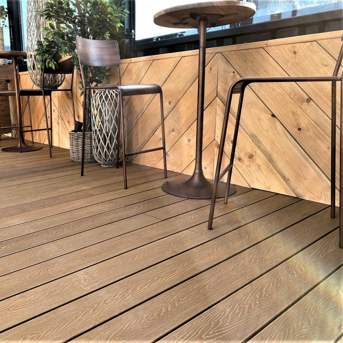 Triton Composite Decking Board – Teak | Affordable Uncapped WPC Deckin