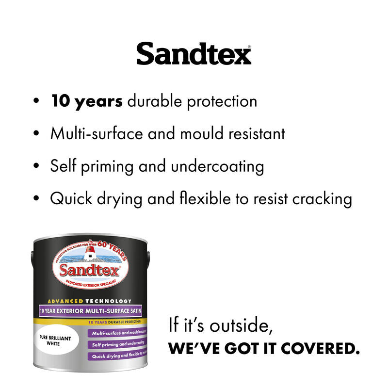 Sandtex 10 Year Exterior Multi-Surface Satin Paint